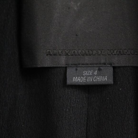 Alexander Wang Blazer Womens 4 Black Tailored Stretch Work Business Quiet Luxury - Picture 4 of 8